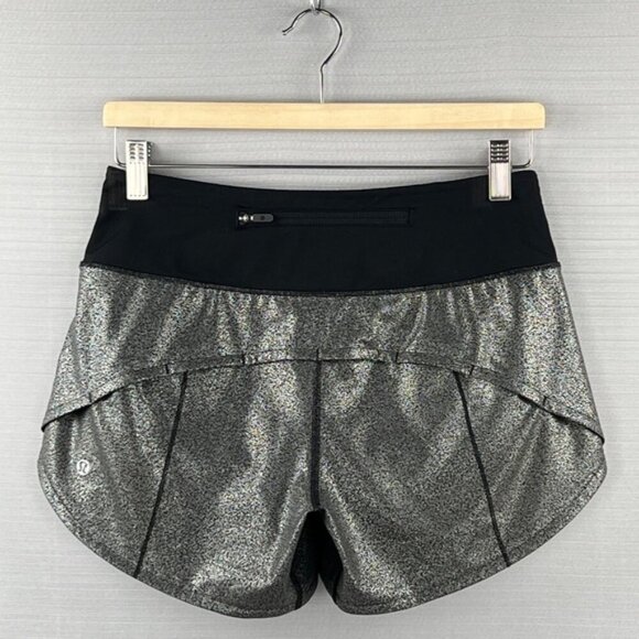 RARE Print! Lululemon Speed Up Short *4" Foil Sz. 4 Wide Leg Lined - Like New! - Picture 2 of 13